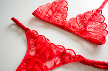Load image into Gallery viewer, Scarlet Lace And Satin Set