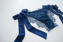 Load image into Gallery viewer, Pine Tie Side Lace Set - Navy