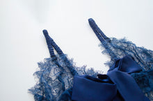 Load image into Gallery viewer, Pine Tie Front Lace Bralet - Navy