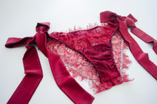 Load image into Gallery viewer, Pine Tie Side Lace Set - Wine