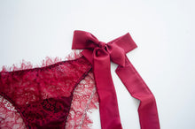 Load image into Gallery viewer, Pine Tie Side Lace Set - Wine