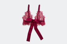 Load image into Gallery viewer, Pine Tie Side Lace Set - Wine