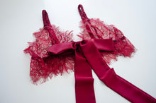 Load image into Gallery viewer, Pine Tie Front Lace Bralet - Wine