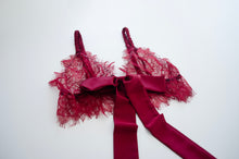 Load image into Gallery viewer, Pine Tie Side Lace Set - Wine
