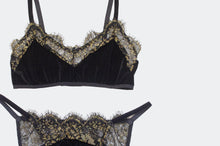 Load image into Gallery viewer, Noir Velvet and Lace Set