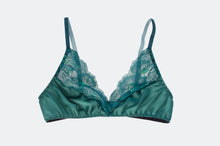 Load image into Gallery viewer, Forest Satin Lace Bra