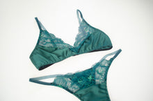 Load image into Gallery viewer, Forest Satin Lace Bra