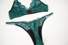 Load image into Gallery viewer, Forest Satin Lace Bra