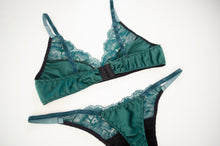 Load image into Gallery viewer, Forest Satin Lace Bra