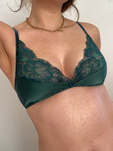 Load image into Gallery viewer, Forest Satin Lace Bra