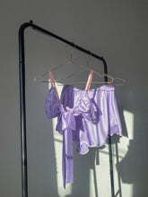 Load image into Gallery viewer, Lavender Satin Lounge Set
