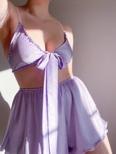 Load image into Gallery viewer, Lavender Satin Lounge Set