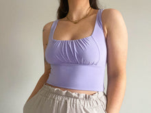 Load image into Gallery viewer, Square Neck Gathered Crop