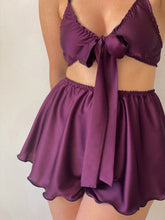 Load image into Gallery viewer, Fig Satin Lounge Set