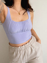 Load image into Gallery viewer, Square Neck Gathered Crop