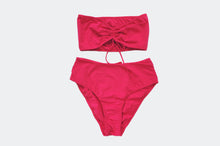 Load image into Gallery viewer, Tie Front Strapless Swim Set