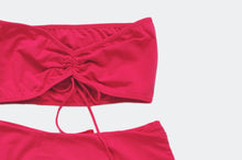 Load image into Gallery viewer, Tie Front Strapless Swim Set