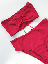 Load image into Gallery viewer, Tie Front Strapless Swim Set