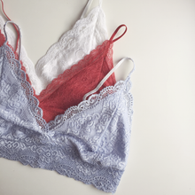 Load image into Gallery viewer, Short Lace Bralet (Multiple colours)
