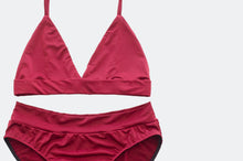 Load image into Gallery viewer, Wine Jersey Bra