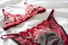 Load image into Gallery viewer, Cherry Embroidered Heart Set