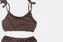 Load image into Gallery viewer, 'Chocolate' Crop Lounge Set