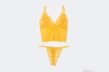 Load image into Gallery viewer, 'Pineapple' Long Lace Bralet Set