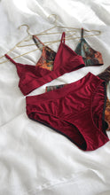 Load image into Gallery viewer, Wine Jersey Bra
