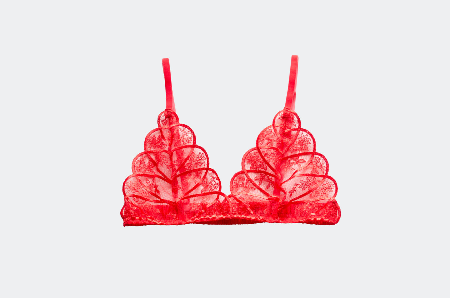 Scarlet Lace And Satin Bra