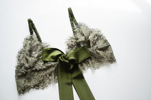 Load image into Gallery viewer, Pine Tie Front Lace Bralet
