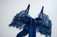Load image into Gallery viewer, Pine Tie Front Lace Bralet - Navy

