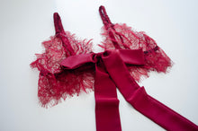 Load image into Gallery viewer, Pine Tie Front Lace Bralet - Wine
