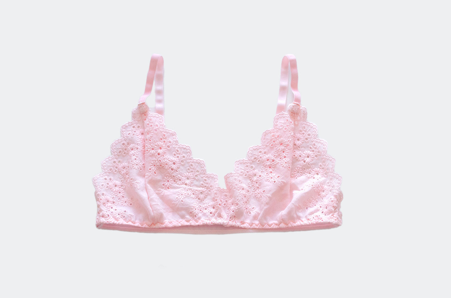 Petal Embroidered Lace Bra