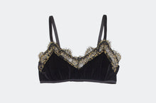 Load image into Gallery viewer, Noir Velvet and Lace Bra
