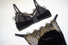 Load image into Gallery viewer, Noir Velvet and Lace Set
