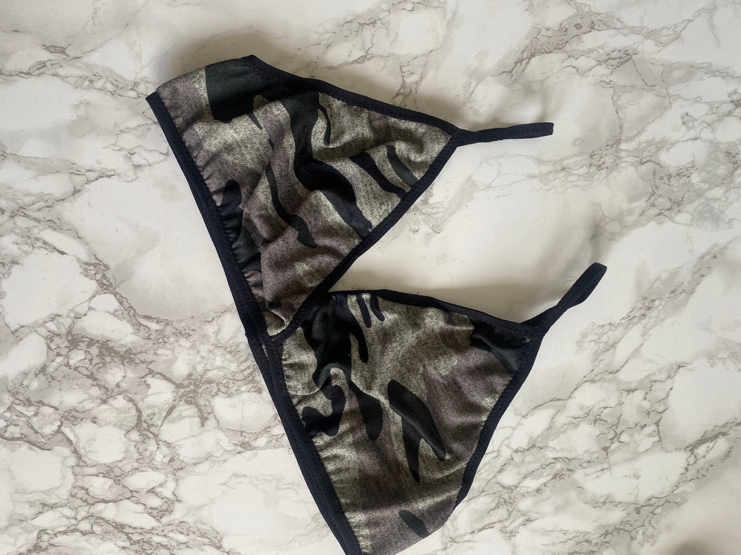 Camo jersey bralet - 32DD