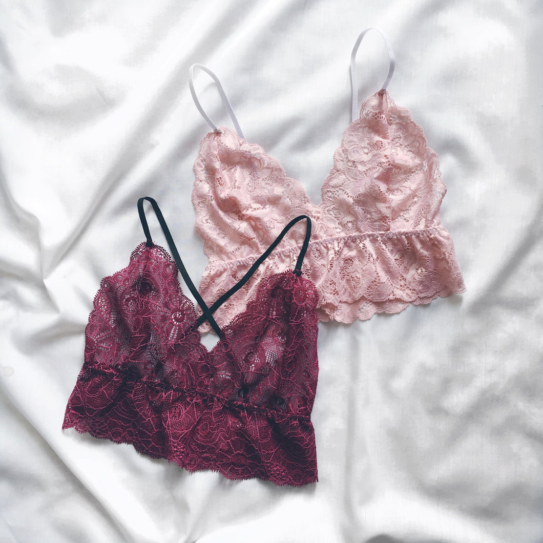 Sheer lace bralet (multi-buy)