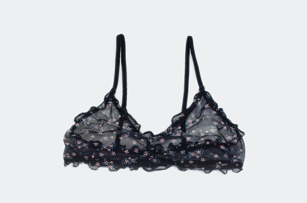 Allie - Floral Mesh Bra