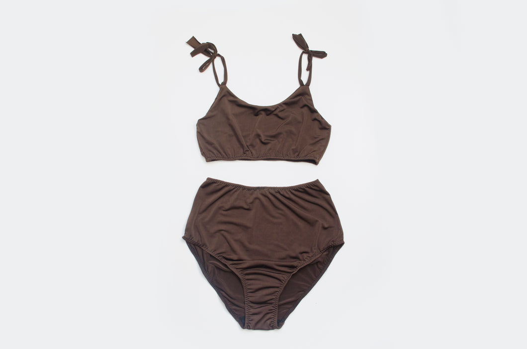 'Chocolate' Crop Lounge Set