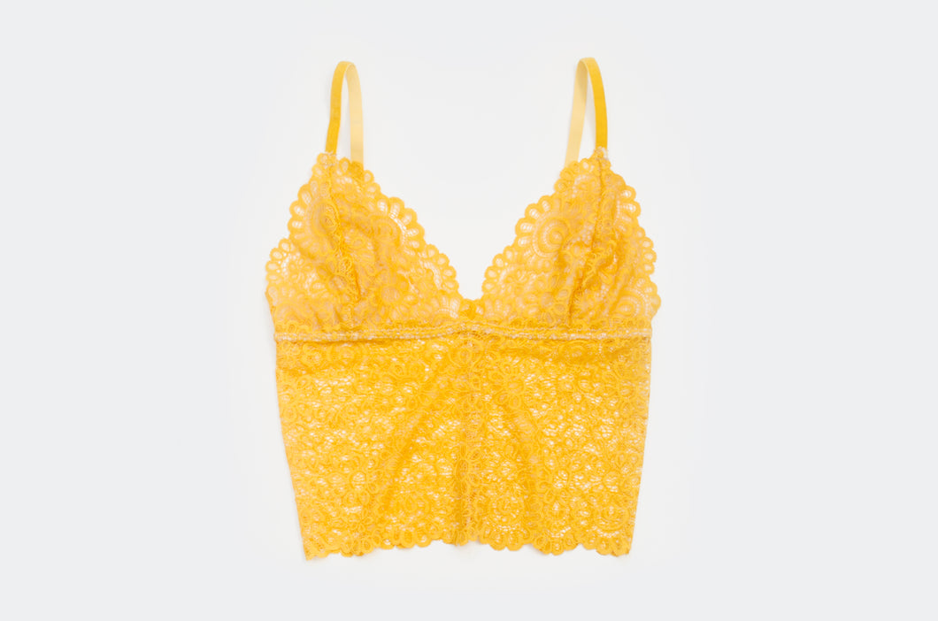 'Pineapple' Long Lace Bralet