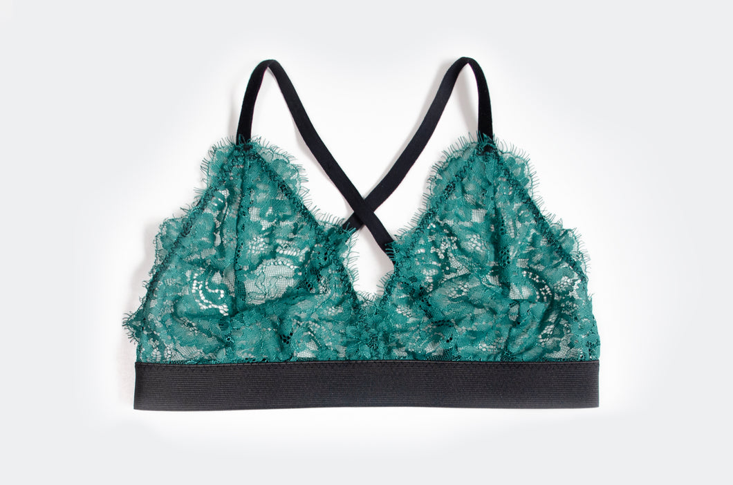 Jade Eyelash Lace Bra