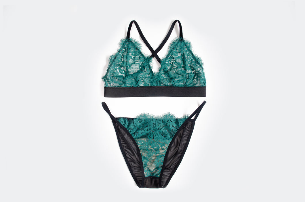 Jade Eyelash Lace Set